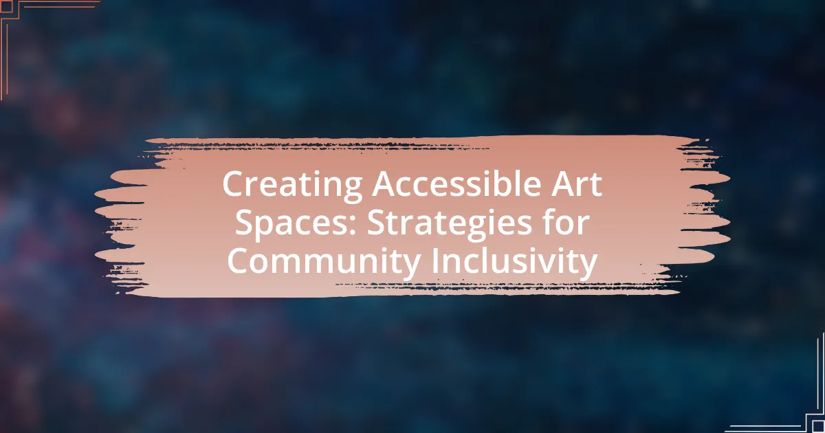 Creating Accessible Art Spaces: Strategies for Community Inclusivity