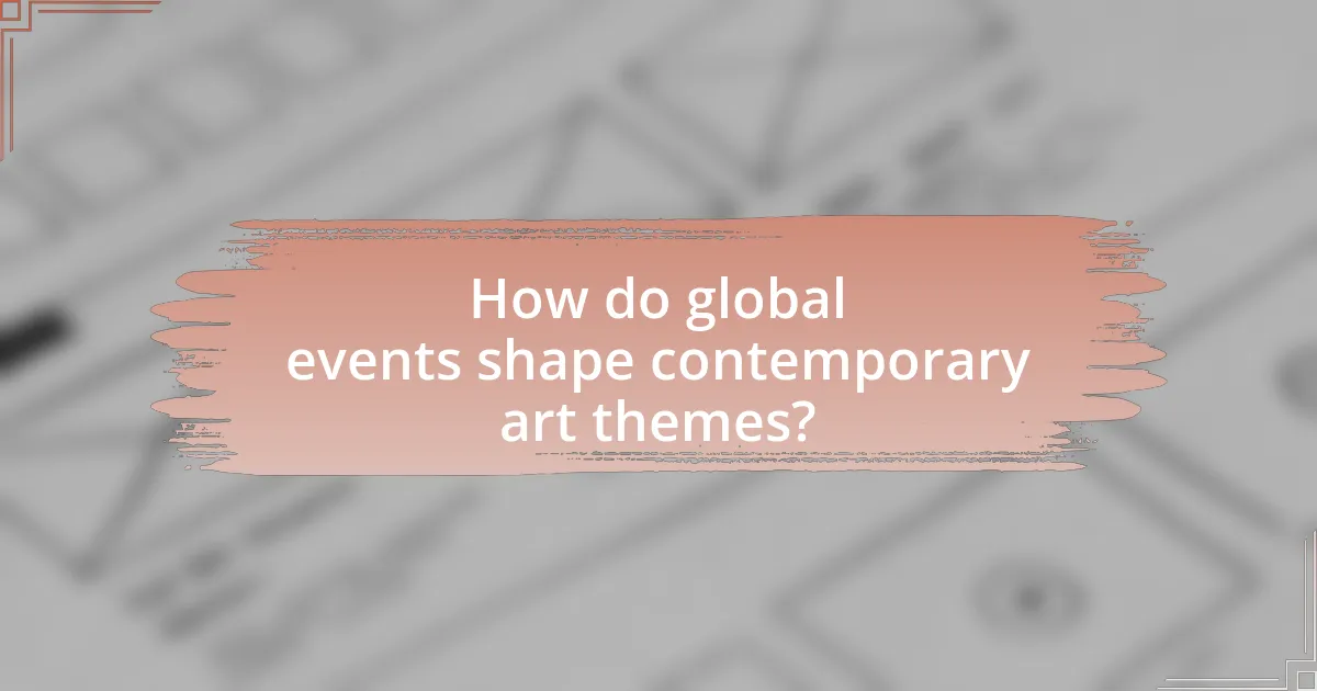 How do global events shape contemporary art themes?