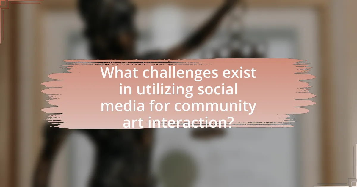 What challenges exist in utilizing social media for community art interaction?